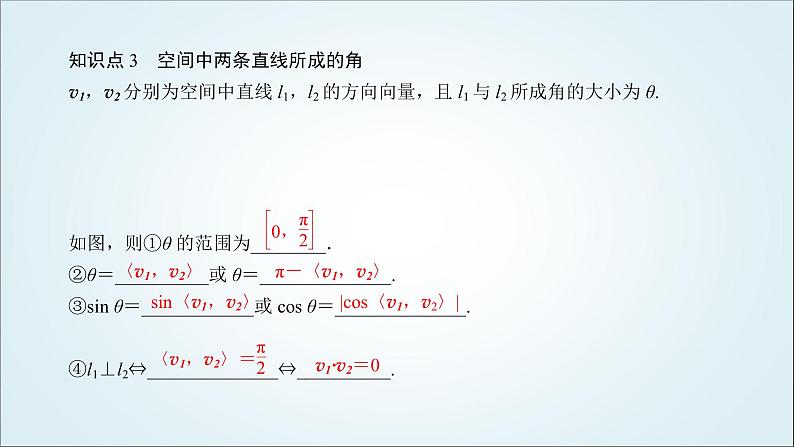 人教B版高中数学选择性必修第一册1-2-1空间中的点、直线与空间向量课件08