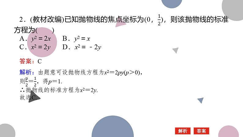 高考复习 8.9 抛物线及其性质课件PPT07