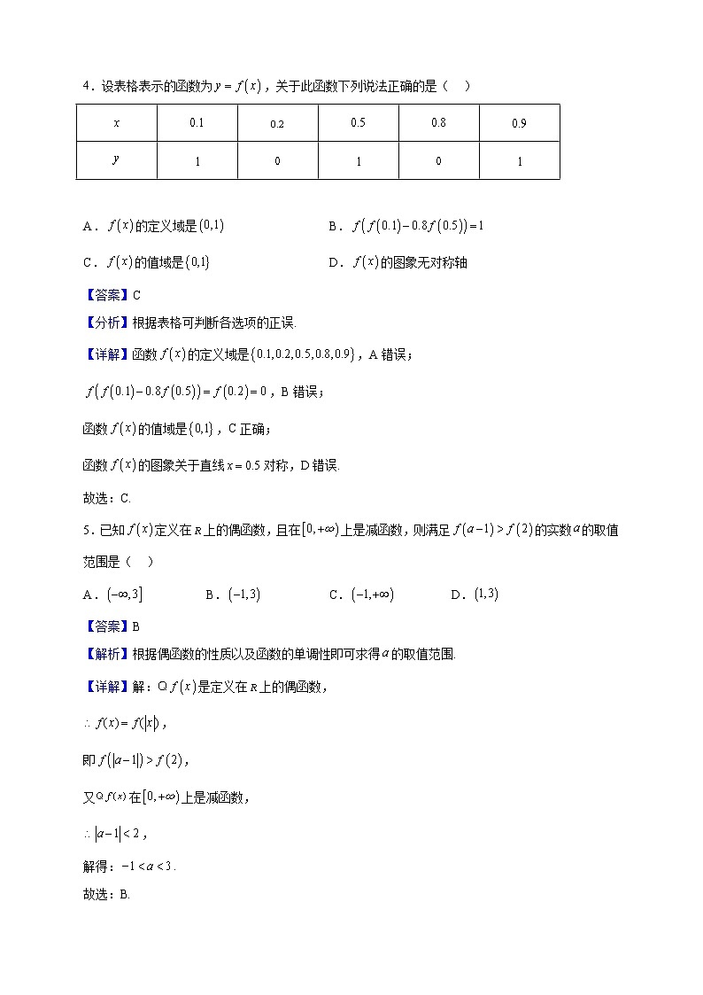 2022-2023学年福建省福州市三校高一上学期期中联考数学试题含解析第2页