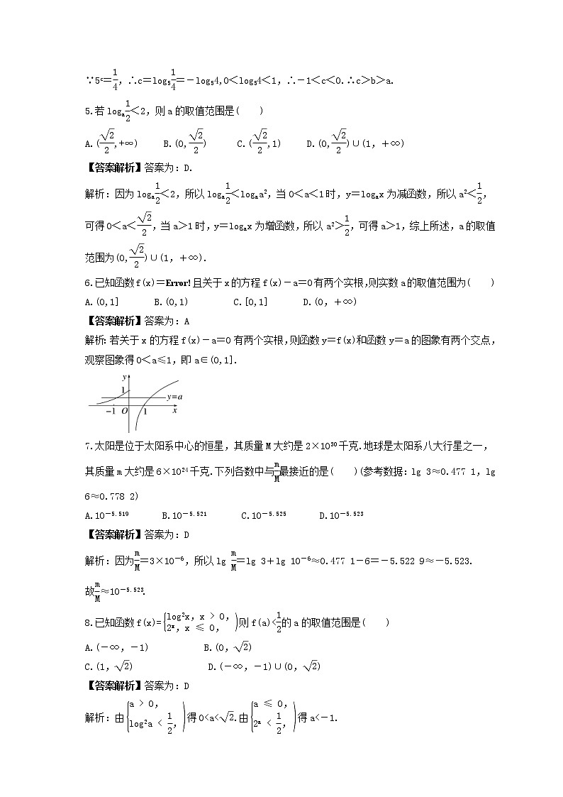 新高考数学一轮复习《对数与对数函数》课时练习(教师版)第2页
