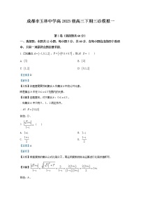 四川省成都市玉林中学2023届高三理科数学三诊模拟试题（Word版附解析）
