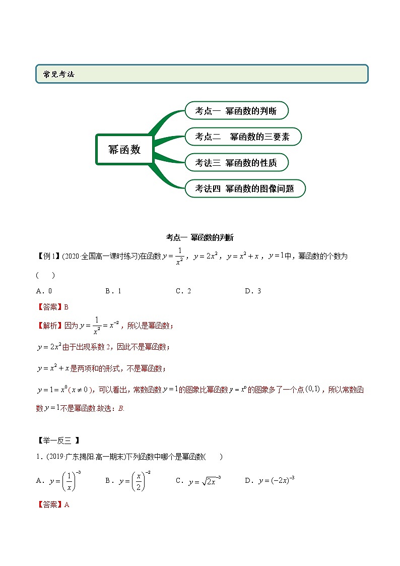 高中数学新教材同步讲义（必修第一册）  3.3 幂函数（精讲） （教师版含解析）第2页