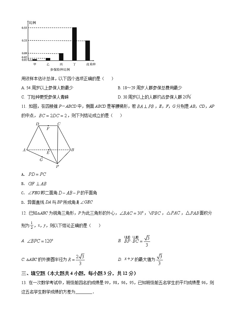 2022绍兴高一下学期期末考试数学含解析03