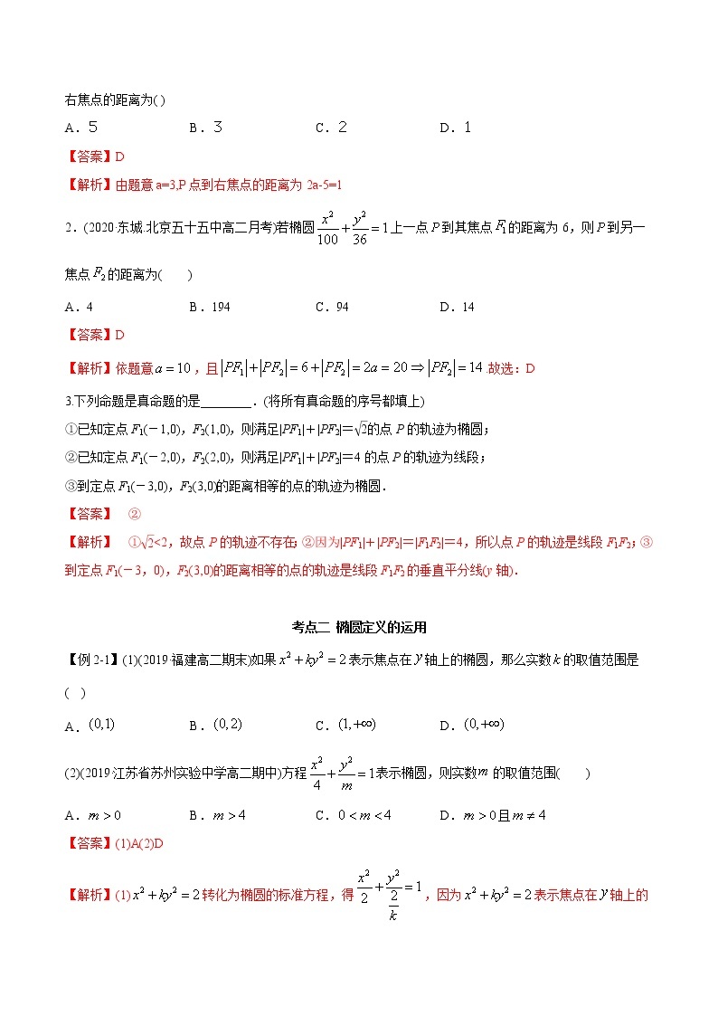 高中数学新同步讲义（选择性必修第一册）  3.1.1 椭圆（第一课时）（精讲）03