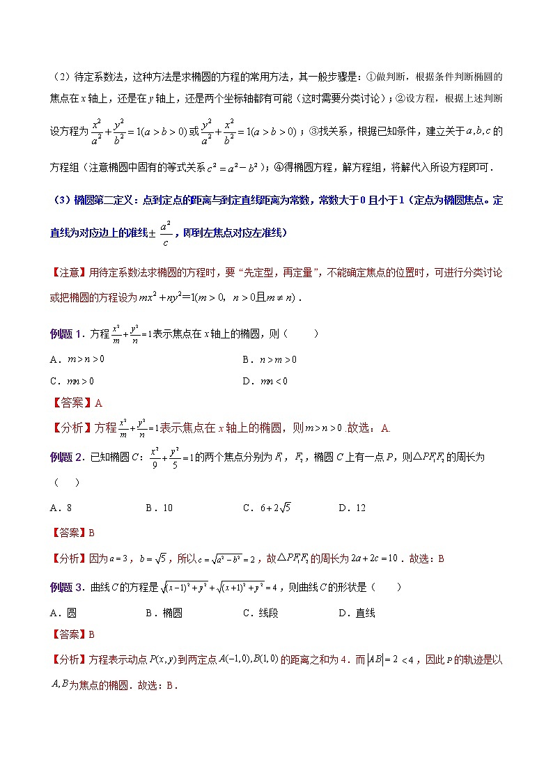 解密14 椭圆及其方程（讲义）-高考数学二轮复习讲义+分层训练（新高考专用）03
