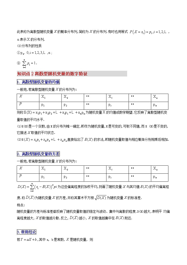 解密19 随机变量及分布（讲义）-高考数学二轮复习讲义+分层训练（新高考专用）02