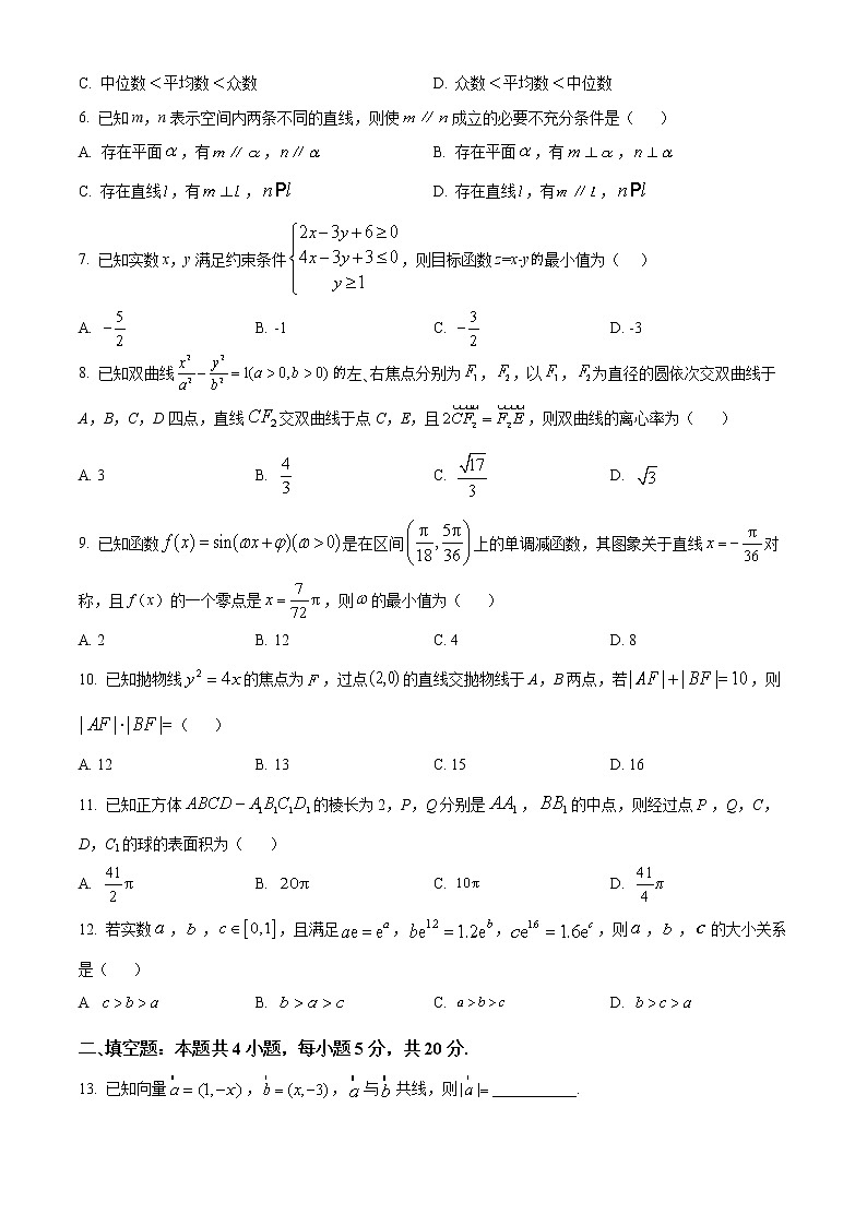 2023届高三冲刺卷（二）全国卷文科数学试题（含答案）第2页
