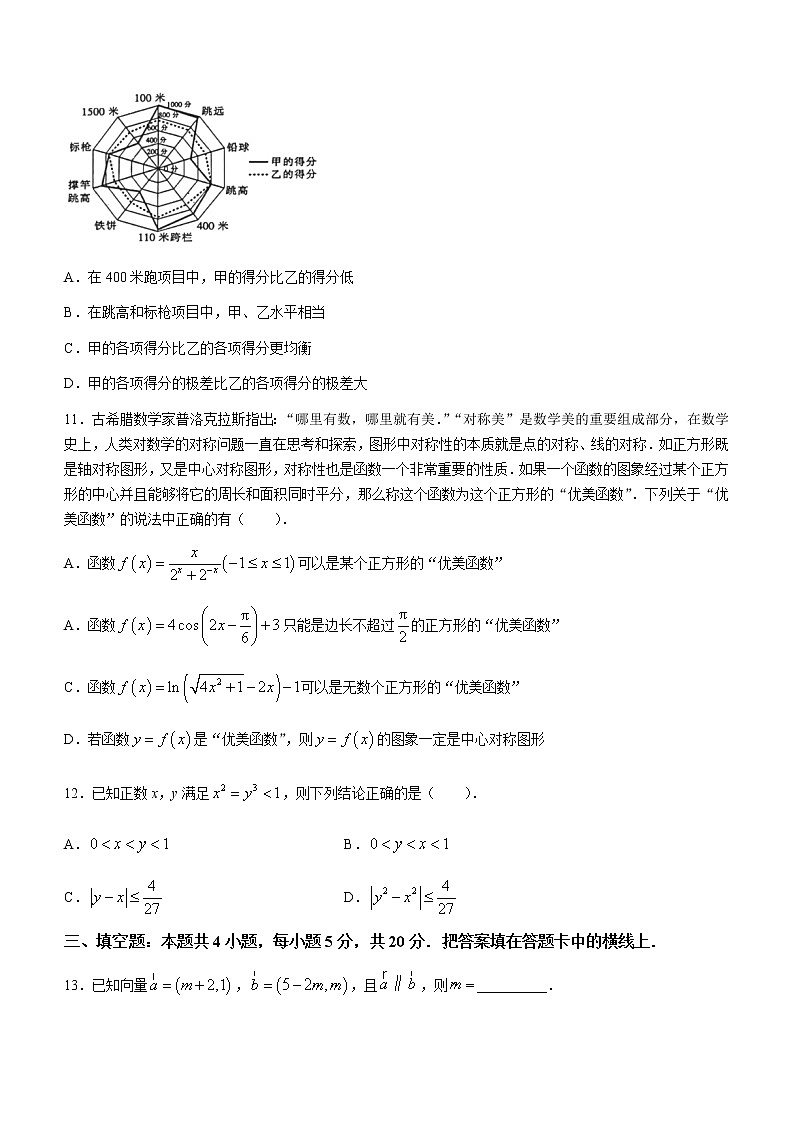 山西省部分学校2023届高三下学期4月联考数学试题（含答案）第3页