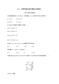 选择性必修 第一册1.3 空间向量及其运算的坐标表示测试题