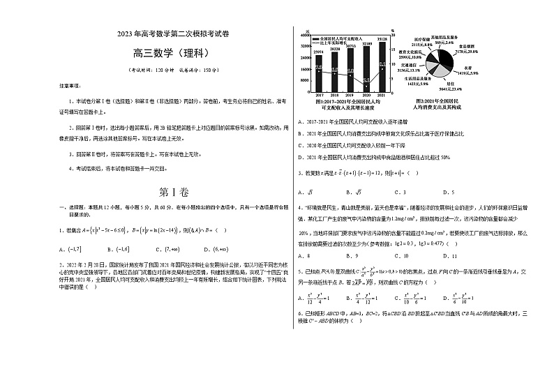 数学（甲卷理科）（考试版）A3第1页