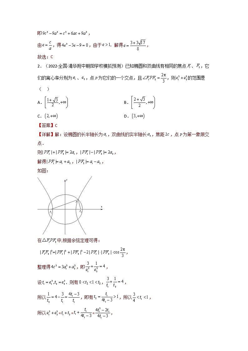 2023年高考数学必刷压轴题（新高考版）专题20 平面解析几何（选填压轴题）  Word版含解析第2页