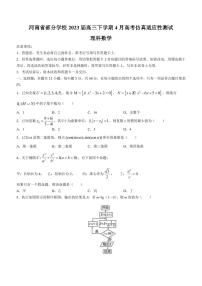 2023届河南省部分学校高三下学期4月高考仿真适应性测试理科数学试题（PDF版）