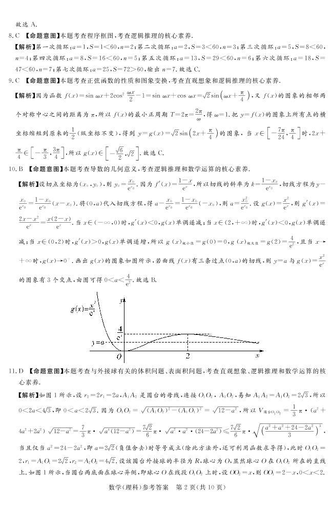 2023湘豫名校联考高三下学期4月第二次模拟考试数学（理）PDF版含解析02