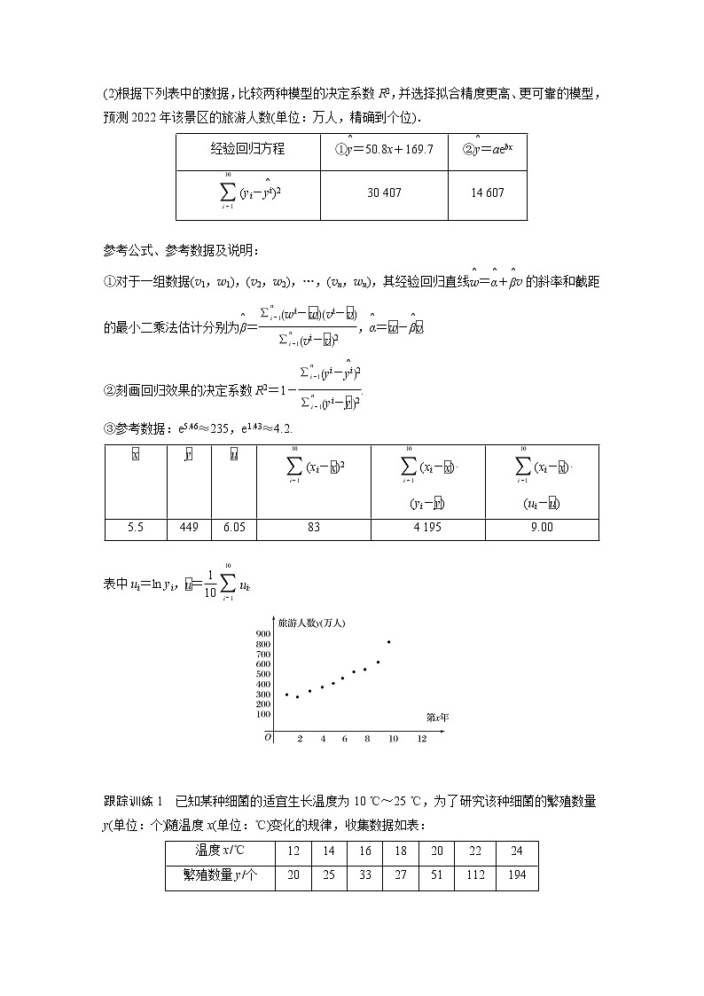 高中数学新教材选择性必修第三册课件+讲义  第8章 8.2 第3课时 非线性经验回归方程02