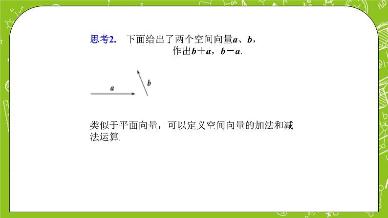 人教A版高中数学选择性必修一《1.1.1　空间向量概念及其线性运算》PPT课件06