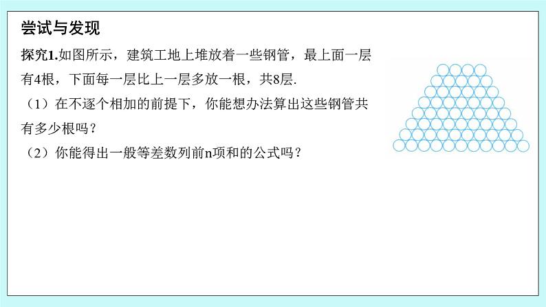人教B版高二数学选择性必修第三册5.2.2《等差数列的前n项和》 课件第4页