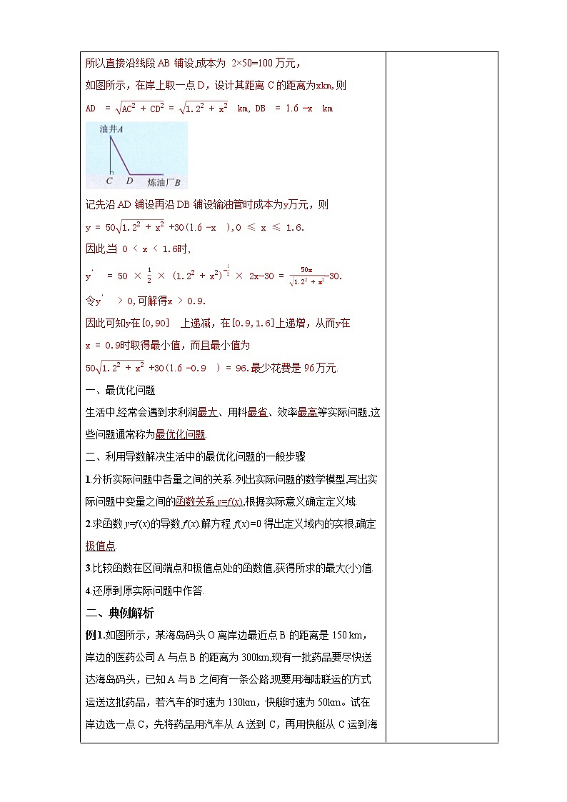 人教B版高二数学选择性必修第三册6.3《利用导数解决实际问题》课件+教案03