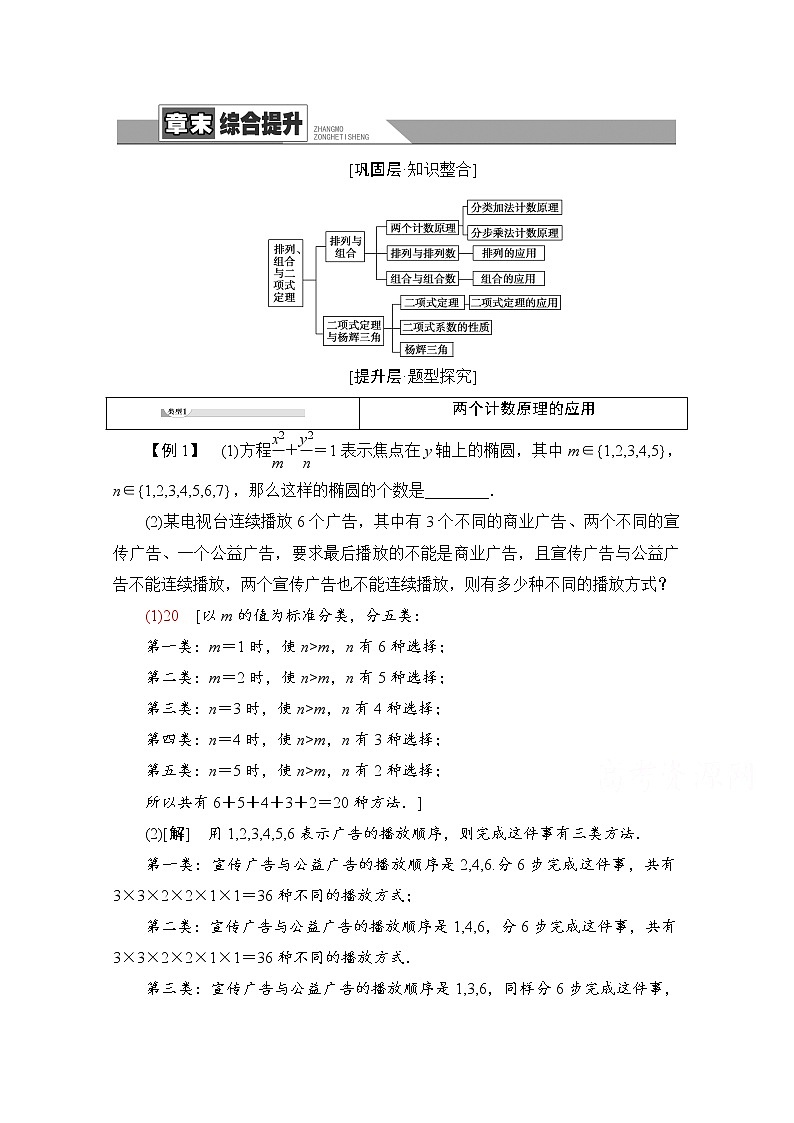 人教B版高中数学选择性必修第二册3《章末综合提升》教案第1页