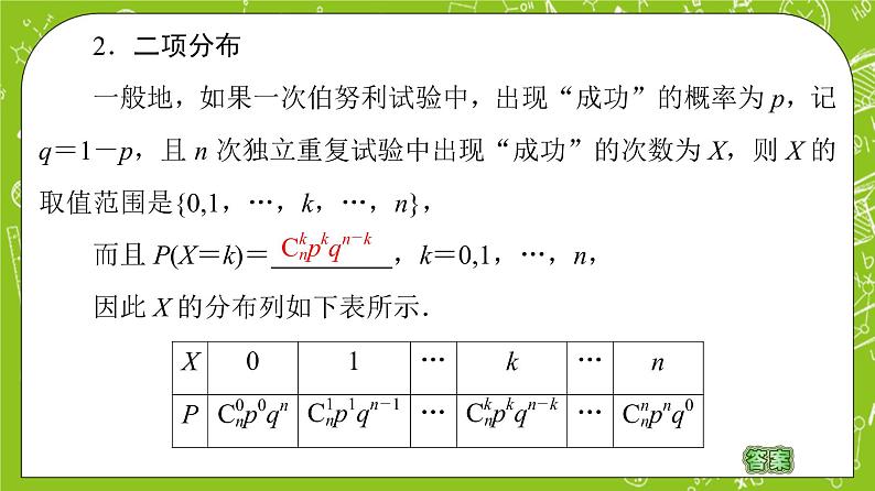 人教B版高中数学选择性必修第二册4.2.3《n次独立重复试验与二项分布》（第1课时）（课件+教案）07