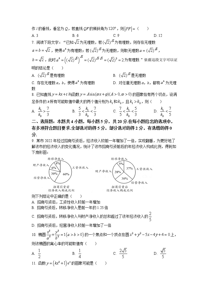 湖北省武汉市2022-2023学年高三数学下学期4月调研考试试卷（Word版附答案）第2页