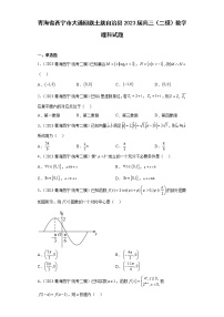 青海省西宁市大通回族土族自治县2023届高三（二模）数学理科试题