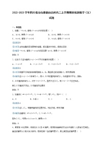 2022-2023学年四川省凉山彝族自治州高二上学期期末检测数学（文）试题含解析