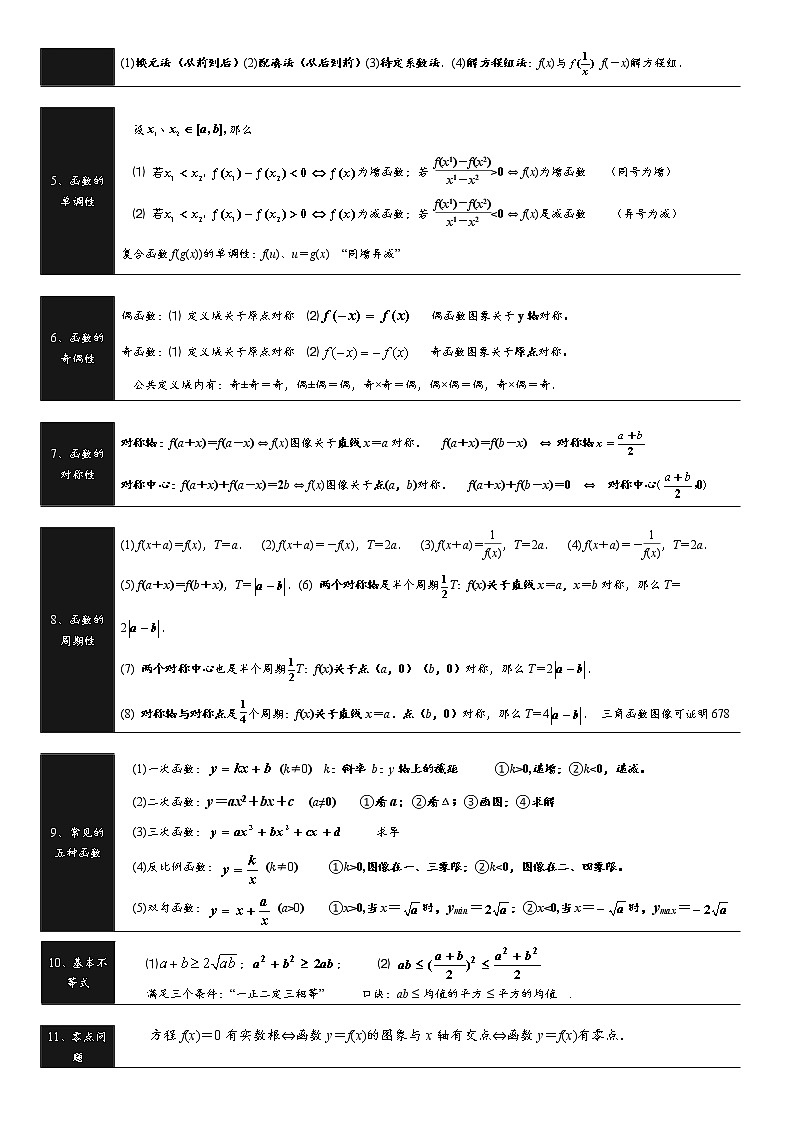 高中数学公式（20页）第3页