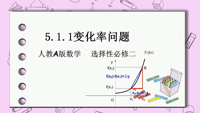 人教A版高中数学选择性必修二《5.1.1变化率问题 P》PT课件01