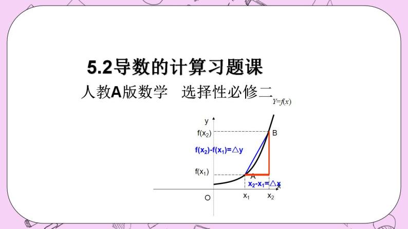 人教A版高中数学选择性必修二《5.2导数的运算习题课 》PPT课件01