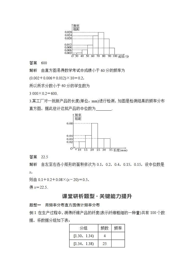 新湘教版高中数学必修一《6.4.3　用频率分布直方图估计总体分布》PPT课件+教案02