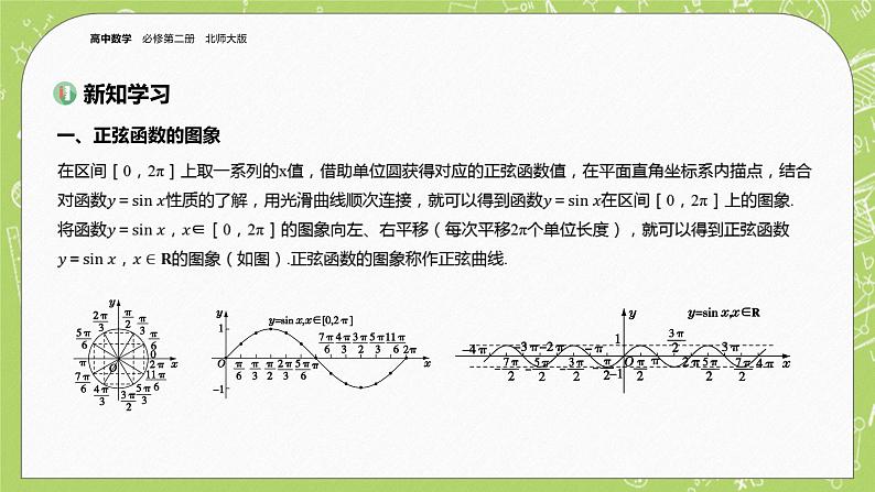 北师大版高中数学必修第二册1.5正弦函数、余弦函数的图象与性质再认识（第1课时）课件+练习（含答案）03