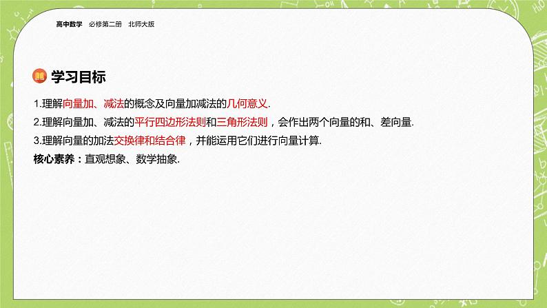 北师大版高中数学必修第二册2.2从位移的合成到向量的加减法课件+练习（含答案）02