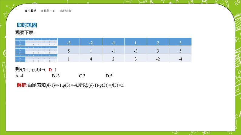 北师大版高中数学必修第一册2.2.2函数的表示法课件+练习05
