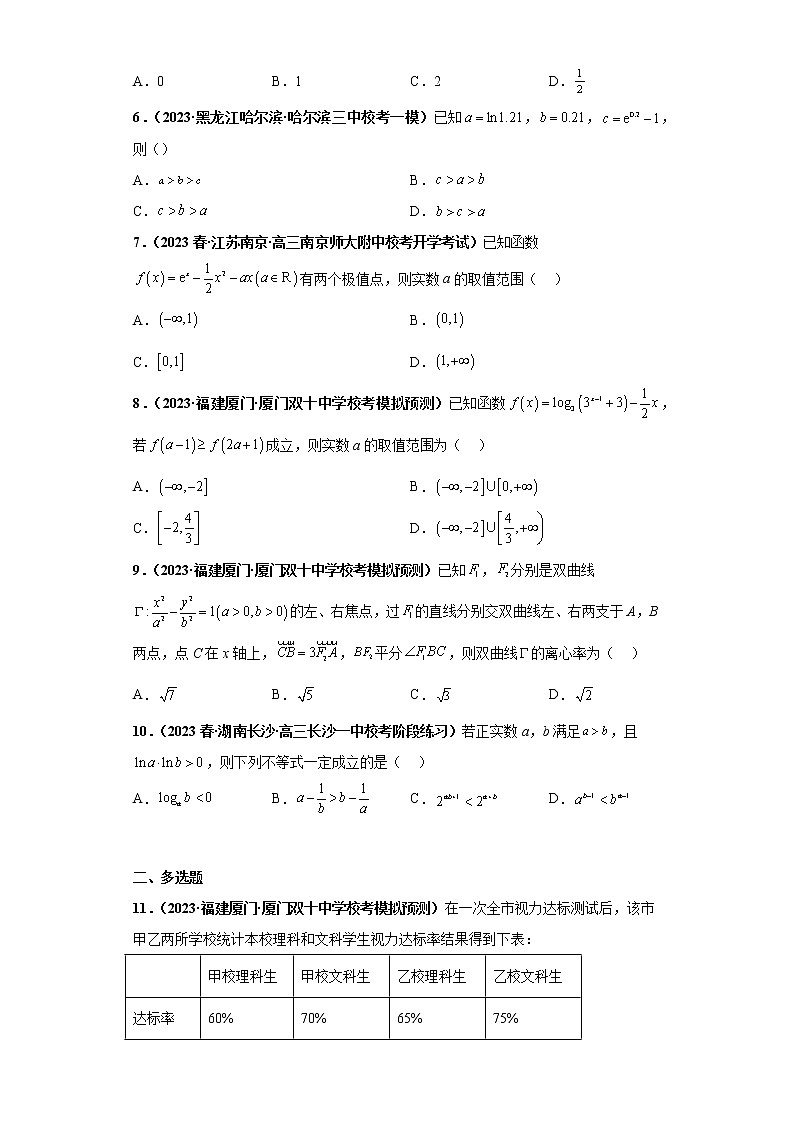 【百强名校】 2023届新高考地区百强名校新高考数学模拟考试压轴题精编卷（五）（新高考通用）02