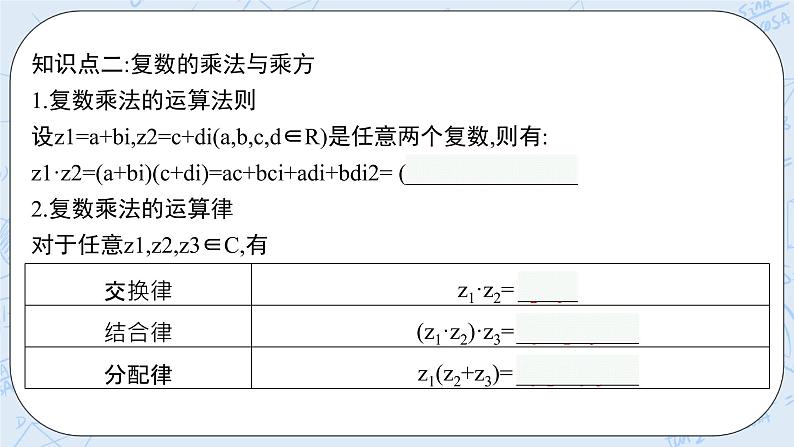新湘教版高中数学必修二《 3.2 复数的四则运算》 课件PPT+作业08