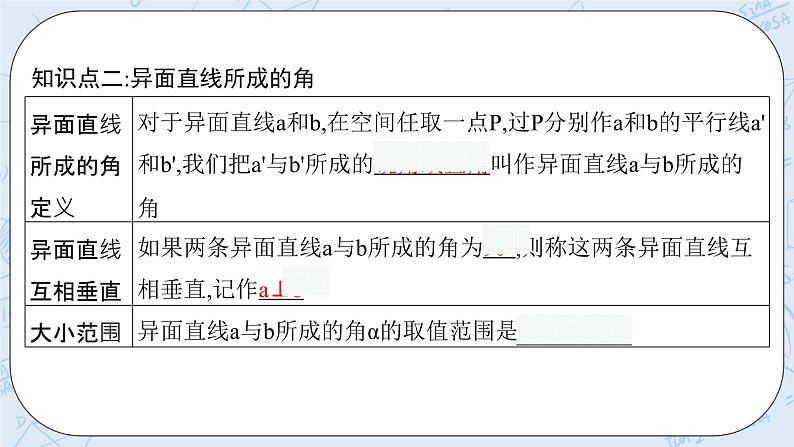新湘教版高中数学必修二《 4.3.1 空间中直线与直线的位置关系第二课时》 课件PPT+作业08