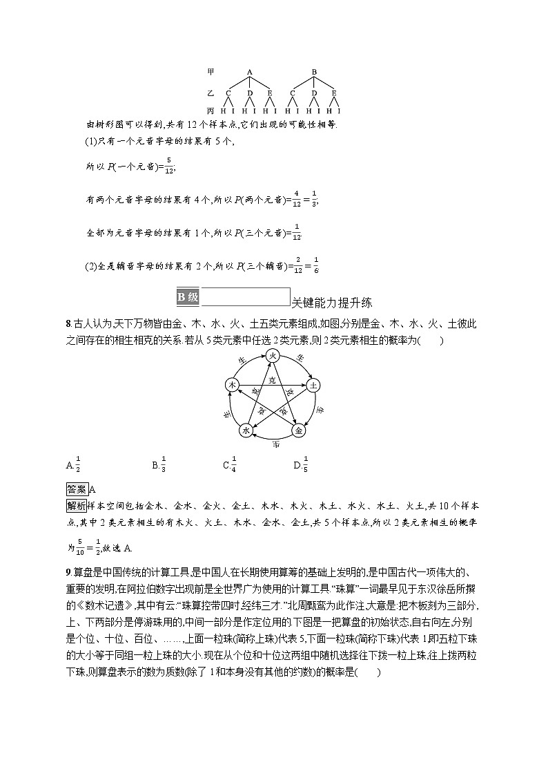 新湘教版高中数学必修二《 5.2.1 古典概型 》课件PPT+作业03