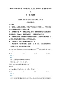 湖北省武汉市5G联合体2022-2023学年高一数学下学期期中联考试题（Word版附解析）