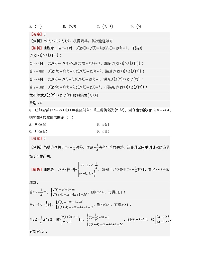 单元复习05 函数的概念与性质【过习题】（考点练）（解析版）第3页