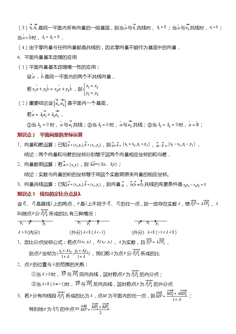 专题02 平面向量的基本定理及坐标运算（解析版）第2页