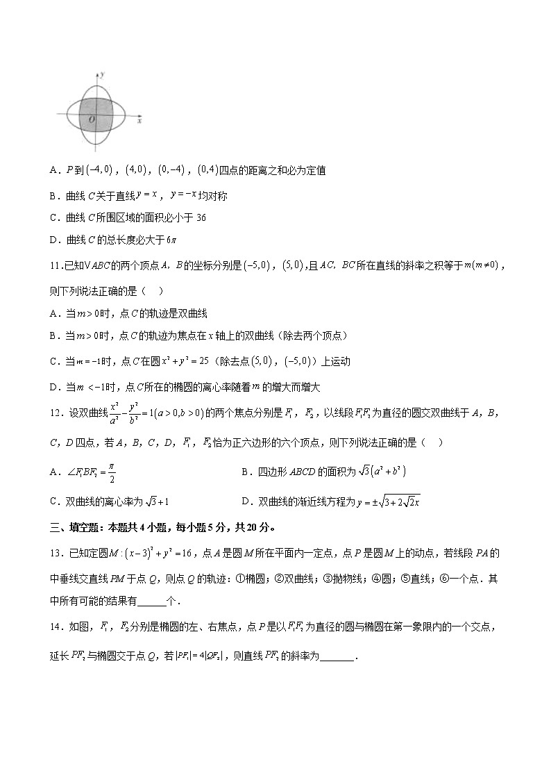 第二章 平面解析几何之圆锥曲线的方程（B卷·能力提升练）（人教B版）（原卷版）第3页