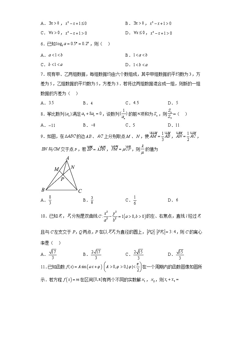 陕西省铜川市2023届高三二模理科数学试题02
