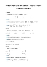 2023届四川大学附属中学（四川省成都市第十二中学）高三下学期二诊热身考试数学（理）试题含解析