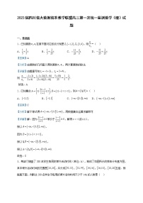 2023届四川省大数据精准教学联盟高三第一次统一监测数学（理）试题含解析