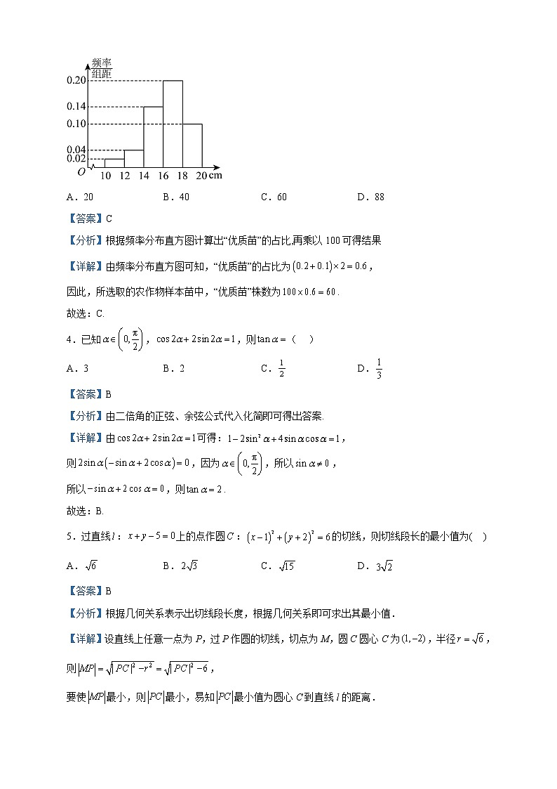 2023届四川省眉山市高三第二次诊断性考试数学（文）试题含解析02