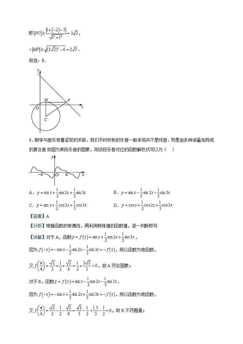 2023届四川省眉山市高三第二次诊断性考试数学（文）试题含解析03