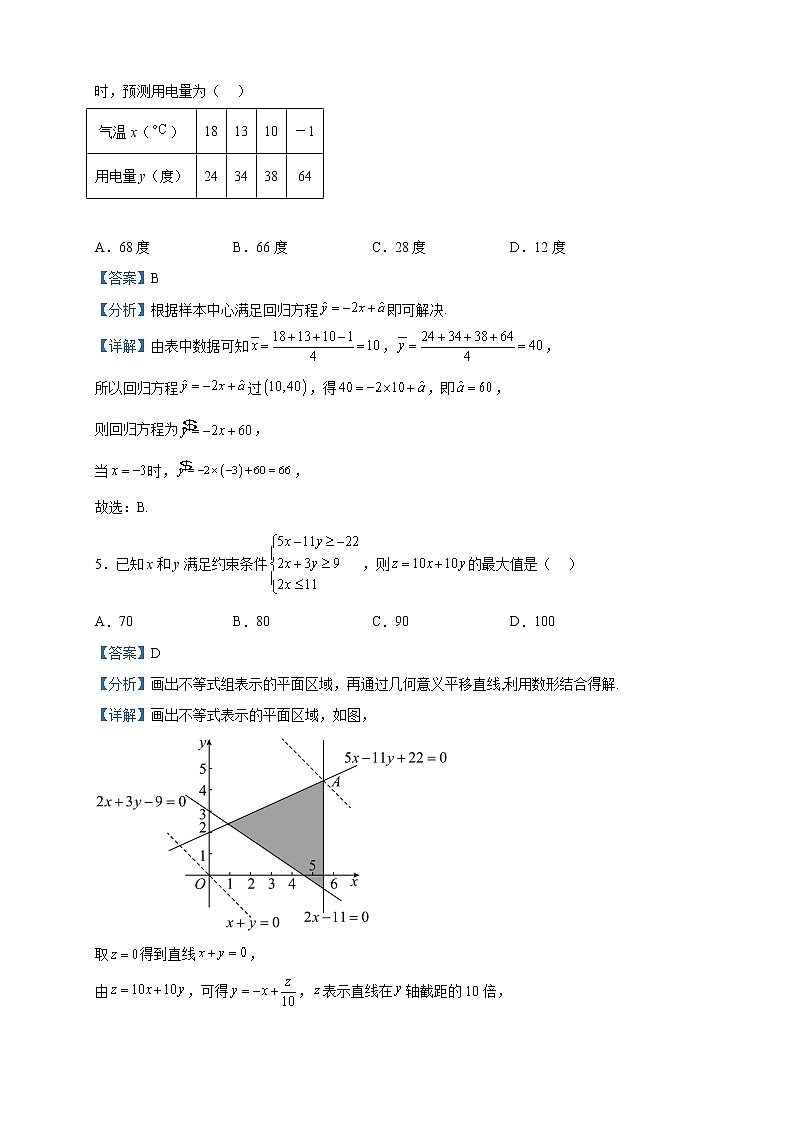 2023届江西省上饶市高三第一次高考模拟考试数学（文）试题含解析第2页