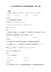 2023届宁夏银川市高三下学期教学质量检测（一模）数学（理）试题含解析
