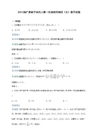 2023届广西南宁市高三第一次适应性测试（文）数学试题含解析