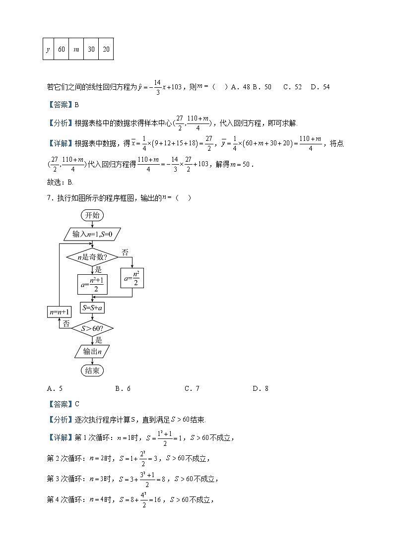 2023届湘豫名校联考高三第二次（4月）模拟考试数学（文）试题含解析03